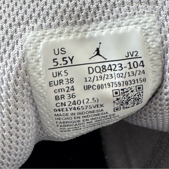 Nike Air Jordan Mid blue gray white sneakers shoes size women 7 or Y5.5 - Picture 11 of 12